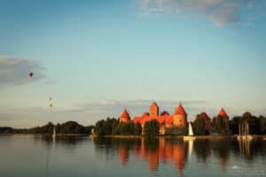 Trakai, het bekendste kasteel van Litouwen, nabij Vilnius